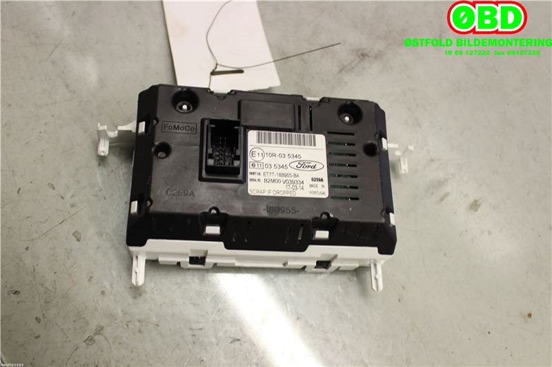 Instrument kjørecomputer til Ford Fiesta 2013-2017 (Type VI, Fase 2)  (FORD|2086524||ET7T18B955BA)