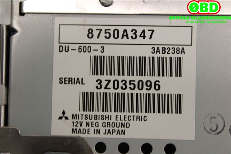 Instrument kjørecomputer til Mitsubishi L200 2006-2015 (Type IV)  (MITSUBISHI|8750A347|)