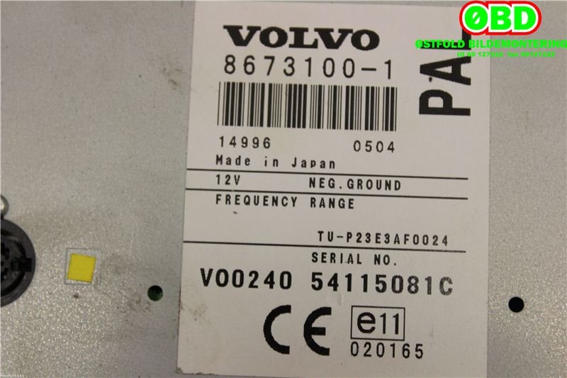 Styreenhet diverse til Volvo V70 2005-2007 (Type II, Fase 2) (VOLVO||86731001)