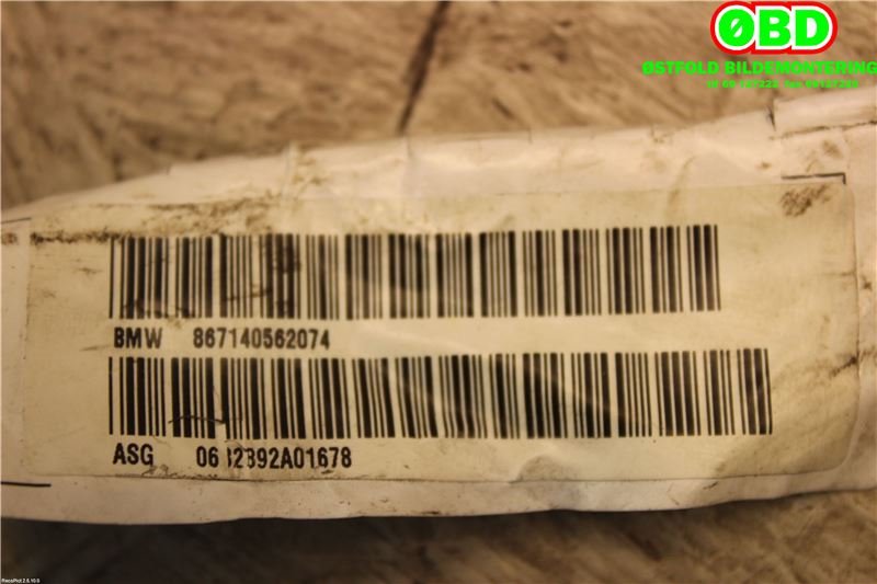 Airbag sidepute høyre til BMW 1-Serie 2004-2011 (E81/E82/E87/E88) (E81/E82/E87/E88) (BMW||867140562074)