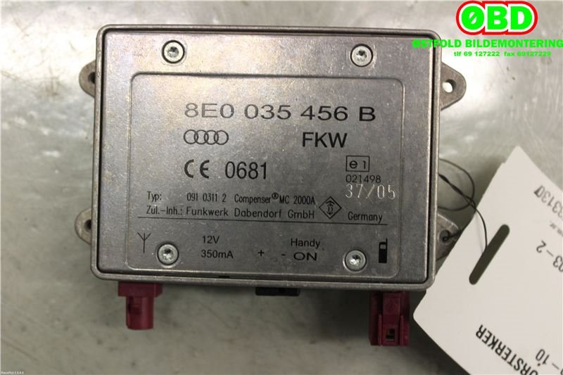 Antenne forsterker til Audi A6 2005-2008 (Type III, Fase 1) (C6) (C6) (AUDI|8E0 035 456 D||8E0035456B)