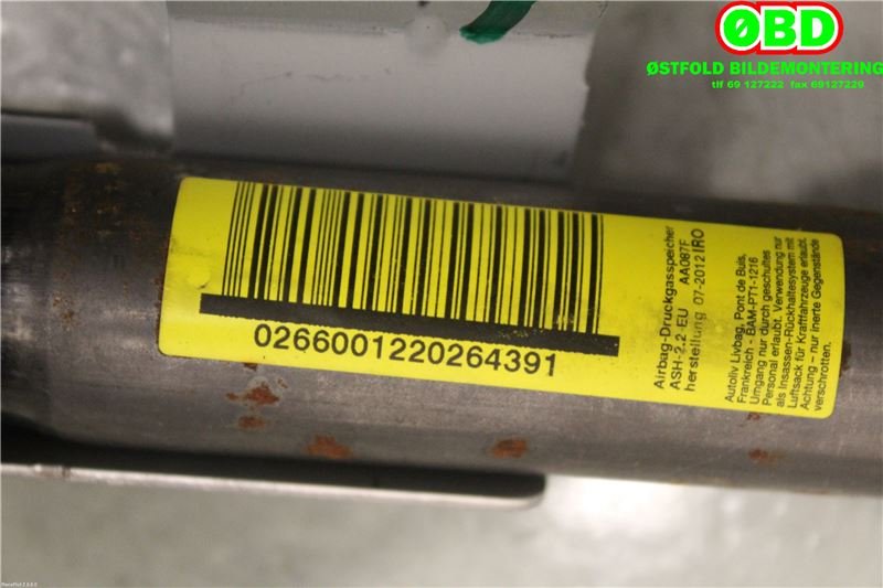 Airbag gardin høyre til Nissan Qashqai 2010-2014 (Type I, Fase 2)  (NISSAN|985P0JD00B|)