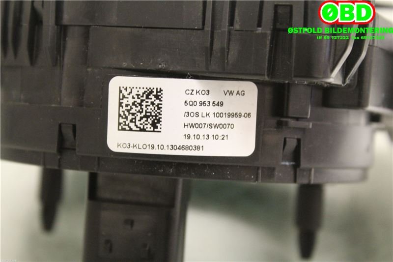 Airbag slepering til Škoda Octavia 2013-2016 (Type III, Fase 1) (SKODA|5Q0 953 549 A|5Q0 953 549 E|5Q0953549)