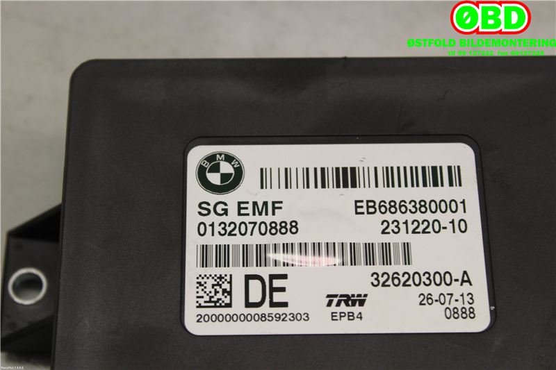 Styreenhet elektrisk parkbrems (EPB - Electric Parking Brake) til BMW 5-Serie 2010-2017 (F10/F11) (F10/F11) (BMW|34 43 6 887 358||231220)