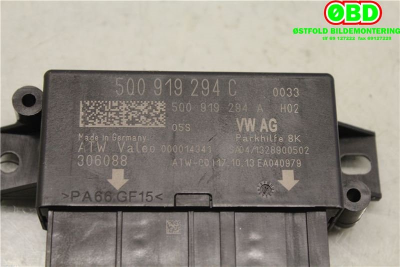Styreenhet parkering til Škoda Octavia 2013-2016 (Type III, Fase 1) (SKODA|5Q0 919 294 C||5Q0919294C)