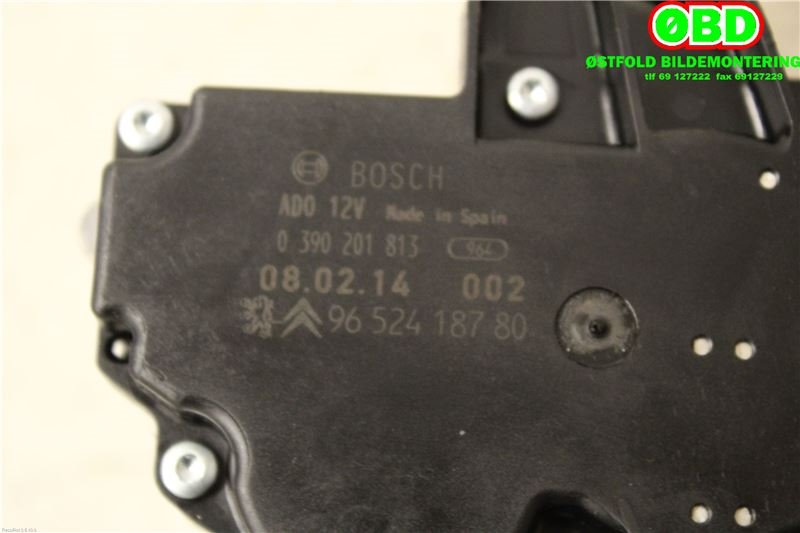 Viskermotor bakrute til Peugeot 207 2006-2012  (Peugeot|6405 AN||9652418780)