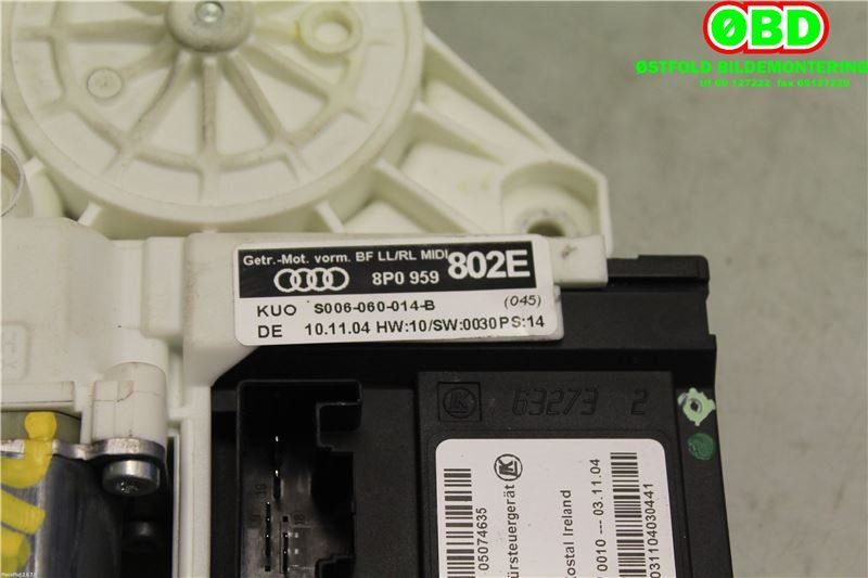 Ruteheis høyre foran til Audi A3 2003-2008 (Type II, Fase 1)  (AUDI|8P0959802E|)