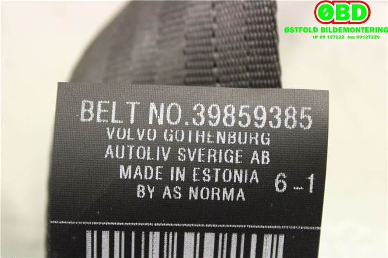 Airbag beltestrammer til Volvo V70 2007-2013 (Type III, Fase 1)  (VOLVO|39859385|)