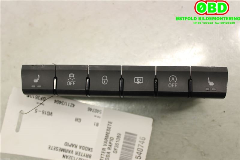 Bryter setevarme til Škoda Rapid 2012-2019 (SKODA|5JA 927 132 AN|)