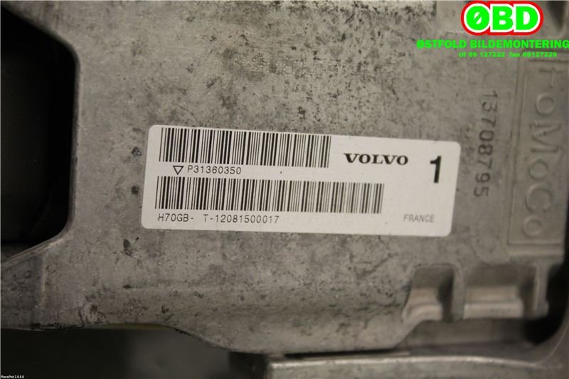 Rattaksel elektrisk servo til Volvo V40 2012-2019  (VOLVO|31429464||31360350)