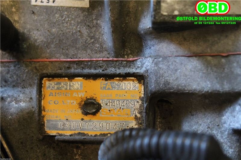 Girkasse automat til Saab 9-5 2001-2005 (Type I, Fase 2) (SAAB||5449459)