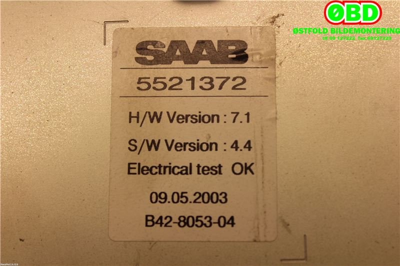Bilstereo navigasjon til Saab 9-5 2001-2005 (Type I, Fase 2)  (SAAB||5521372)