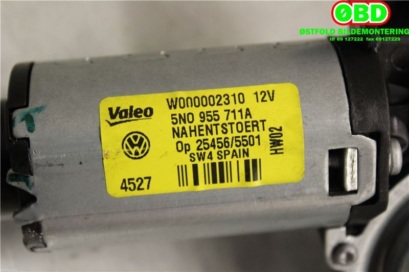 Viskermotor bakrute til VW Tiguan 2007-2011 (Type I, Fase 1)  (VOLKSWAGEN|5N0 955 711 A|5N0 955 711 B|5N0955711A)