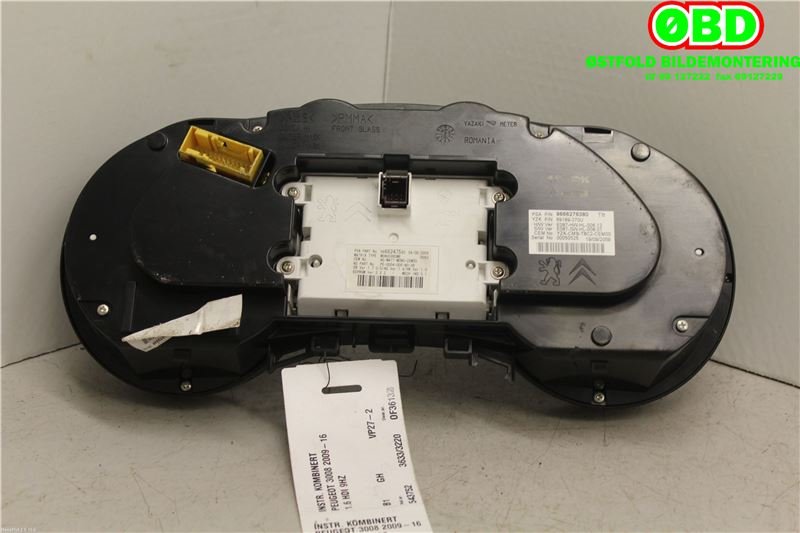 Instrumentpanel til Peugeot 3008 2009-2016 (Type I)  (PEUGEOT|6103Y4|9805170680|9666276380)