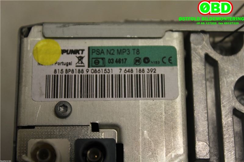 Bilstereo til Peugeot 3008 2009-2016 (Type I)  (PEUGEOT|6574 PV||9666650677)