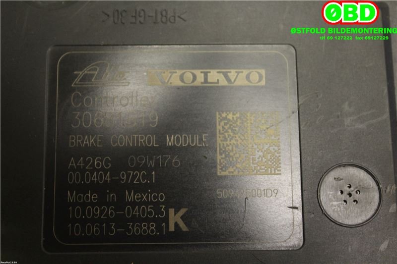 ABS sentral til Volvo V70 2007-2013 (Type III, Fase 1)  (|30681619)