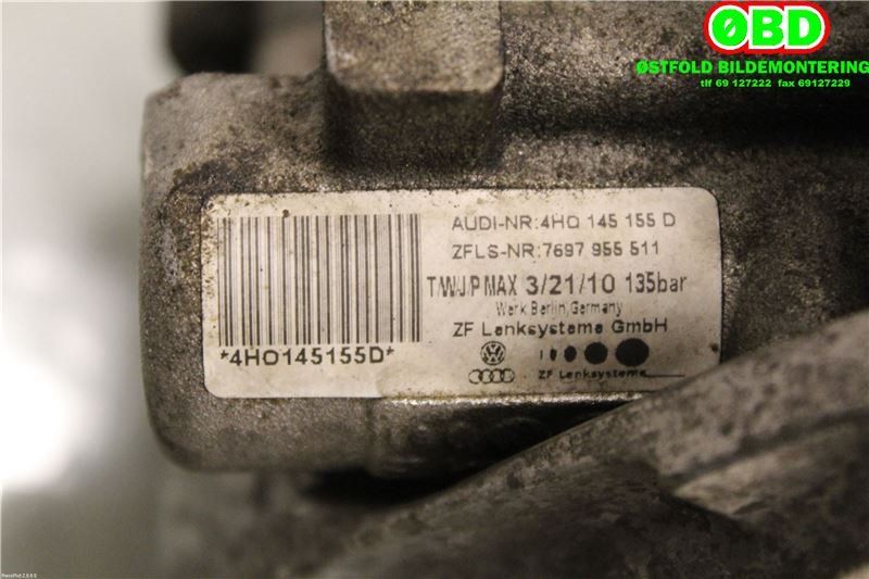 Servo pumpe mekanisk til Audi A8 2010-2013 (Type III, Fase 1)  (AUDI A 8|4H0 145 155 D||4H0145155D)