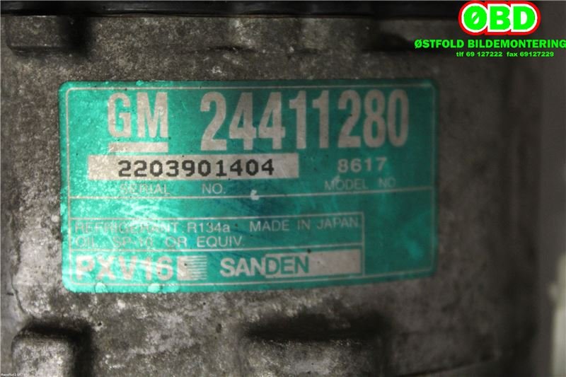 Aircondition kompressor til Saab 9-3 2003-2007 (Type II, Fase 1)  (SAAB||24411280)