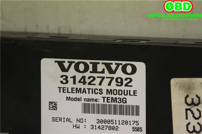 Styreenhet diverse til Volvo XC60 2014-2017 (Type I, Fase 2)  (VOLVO||31427792)