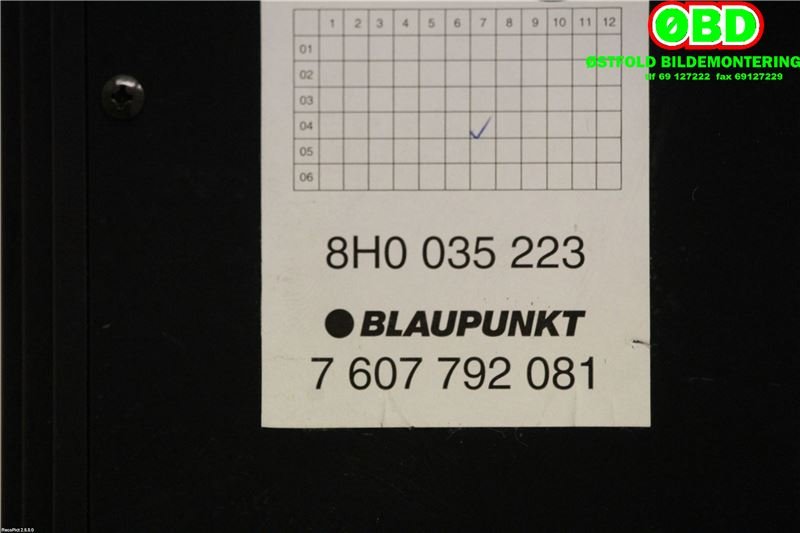 Bilstereo forsterker til Audi A4 2001-2004 (Type II) (B6) (B6) (AUDI|8H0035223E||8H0035223)