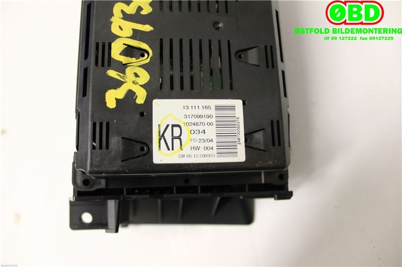 Multimedia display (MCU - Media Controller Unit) til Opel Astra H 2004-2009  (OPEL|13111165|6236488)