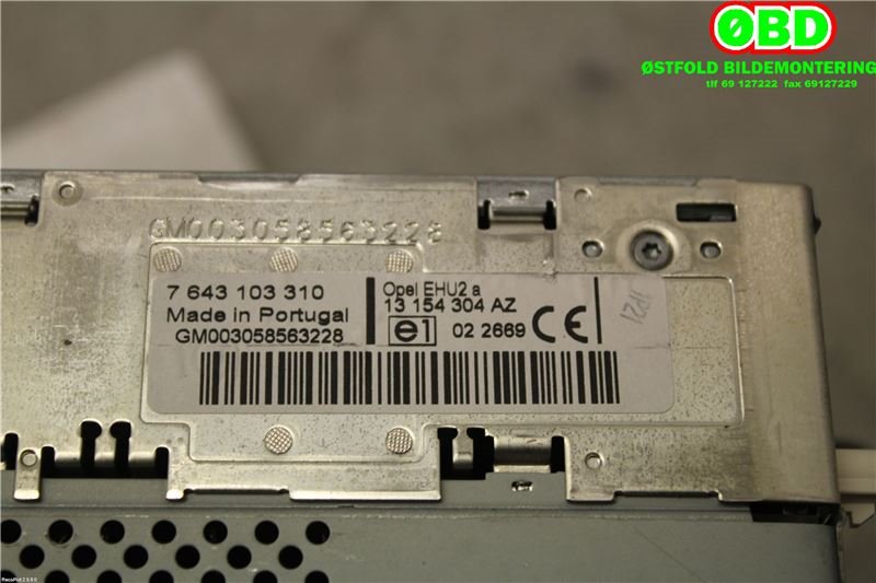 Bilstereo til Opel Astra H 2004-2009 (OPEL|93180958|6780211|13154304)