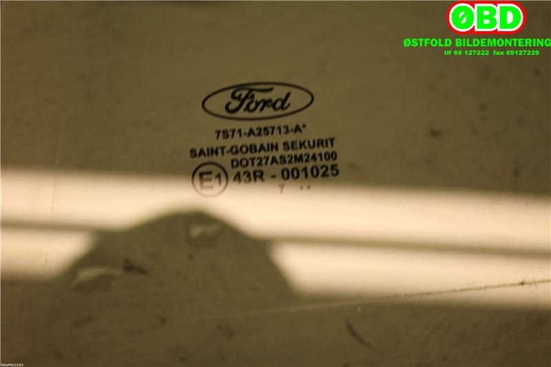 Siderute venstre bak til Ford Mondeo, 2007-2010 (Type IV, Fase 1)  (FORD|1461653)