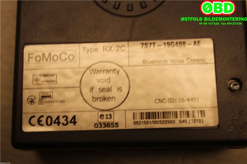 Styreenhet diverse til Ford Mondeo 2007-2010 (Type IV, Fase 1)  (FORD|1506957||7S7T19G488AE)
