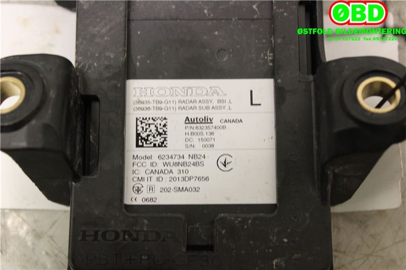 Sensor diverse til Honda Civic 2012-2015 (Type IX, Fase 1) (HONDA||36935TB9G11)