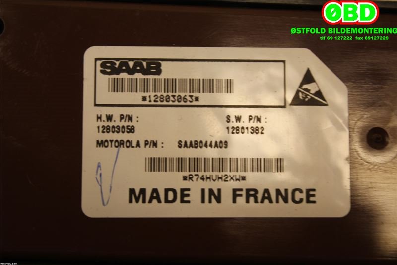 Bryter ruteheis til Saab 9-3 2003-2007 (Type II, Fase 1) (SAAB|12803058|)