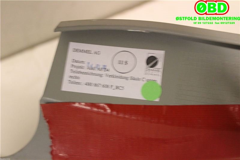 Diverse deler til Audi A8 2010-2013 (Type III, Fase 1)  (AUDI A 8|4H0867608F||4H0864608FBC5)