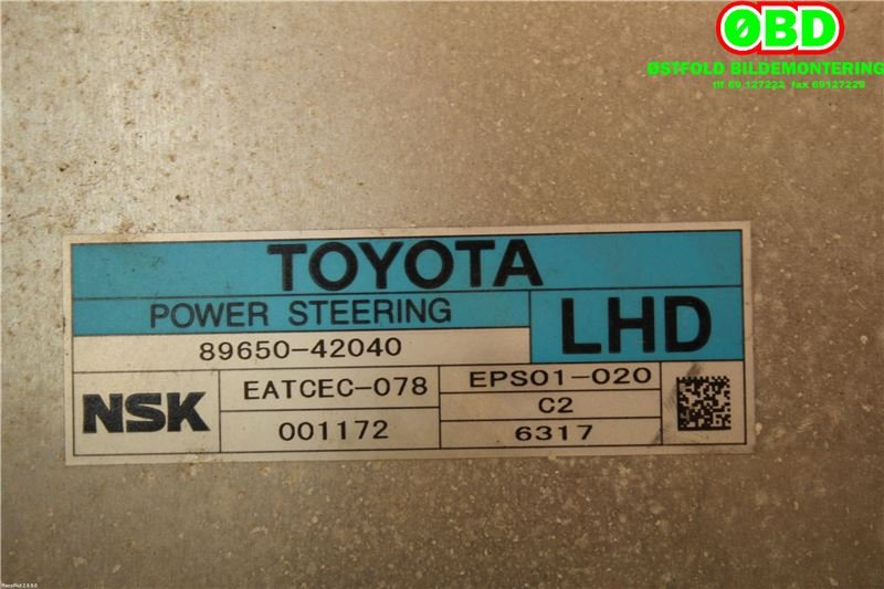 Styreenhet servo til Toyota RAV4 2006-2009 (Type III, Fase 1)  (TOYOTA|8965042040|)