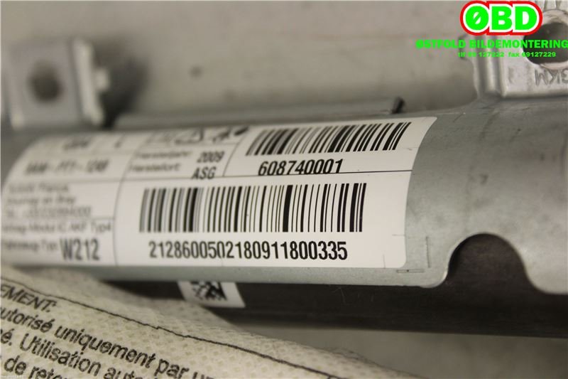 Airbag gardin venstre til Mercedes E-Klasse 2009-2013 (Fase 1) (W212) (W212) (MERCEDES|A 212 860 05 02||2128600502)