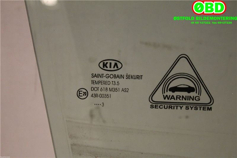 Siderute høyre foran til Kia Sportage 2010-2016 (Type III) (KIA|824213U000A|)