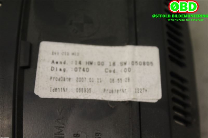 Instrument kjørecomputer til BMW 5-Serie 2003-2010 (E60/E61) (E60/E61) (BMW|65 82 9 193 758|)