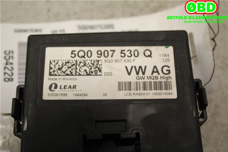 Styreenhet diverse til Škoda Octavia 2013-2016 (Type III, Fase 1) (SKODA|5Q0 907 530 Q||5Q0907530Q)