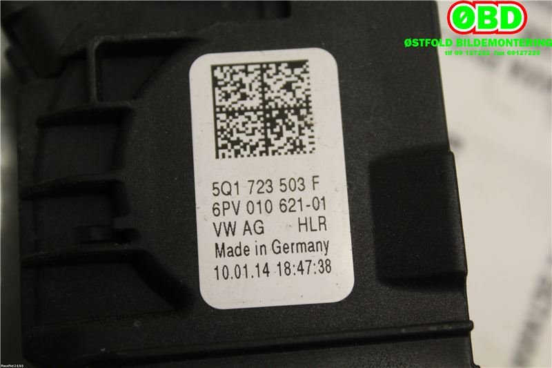 Pedal gass til Škoda Octavia 2013-2016 (Type III, Fase 1)  (SKODA|5Q1 723 503 F|5Q1 723 503 K|5Q1723503F)