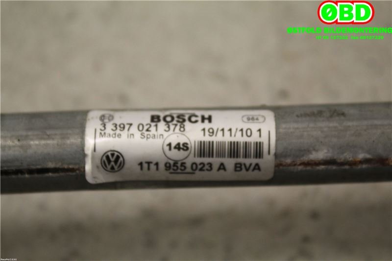 Viskeroverføring til VW Touran 2010-2015 (Type I, Fase 3)  (1T1 955 023 A|2K1 955 023 J|1T1955023A)