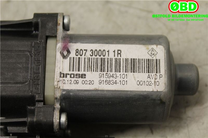 Ruteheis høyre foran til Renault Scenic 2009-2016 (Type III)  (RENAULT|807300011R|807302741R)