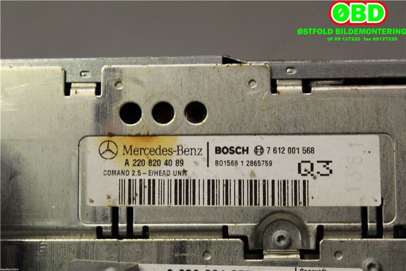 Bilstereo navigasjon til Mercedes CL 2000-2006 (C215) (C215) (MERCEDES|A 220 820 40 89||2208204089)