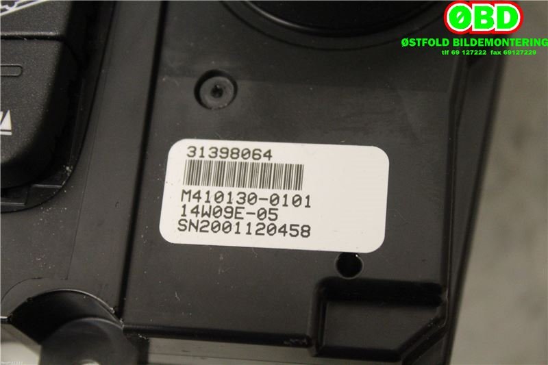 Varmeapparat betjening til Volvo XC70 2014-2016 (Type II, Fase 2)  (VOLVO|31398064|)