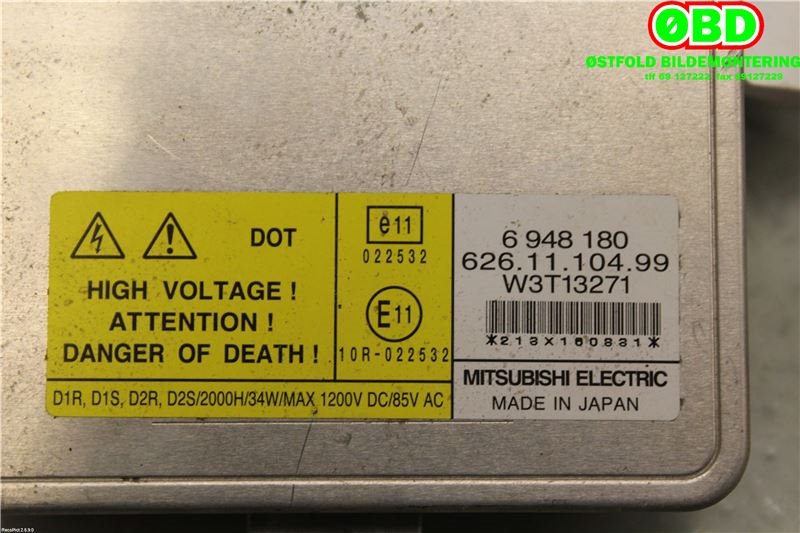 Styreenhet xenon/ballast til Volvo XC70 2014-2016 (Type II, Fase 2)  (VOLVO|30744459|W3T13271|6261110499)