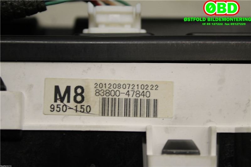 Instrumentpanel til Toyota Prius +7 2012-2020 (Type III) (stasjonsvogn) (stasjonsvogn) (TOYOTA|8380947050||8380047840)