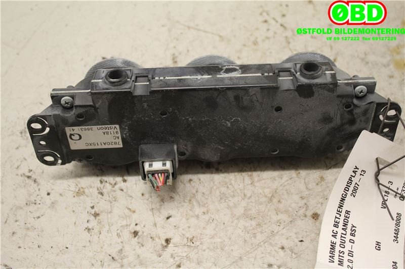 Varmeapparat betjening til Mitsubishi Outlander 2010-2012 (Type II, Fase 2)  (MITSUBISHI|7820A115XC|)