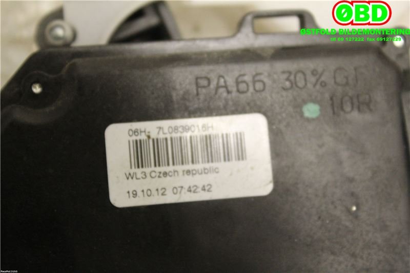 Låsekasse høyre bak til VW Touran 2010-2015 (Type I, Fase 3) (VOLKSWAGEN|7L0 839 016 D||7L0839016H)