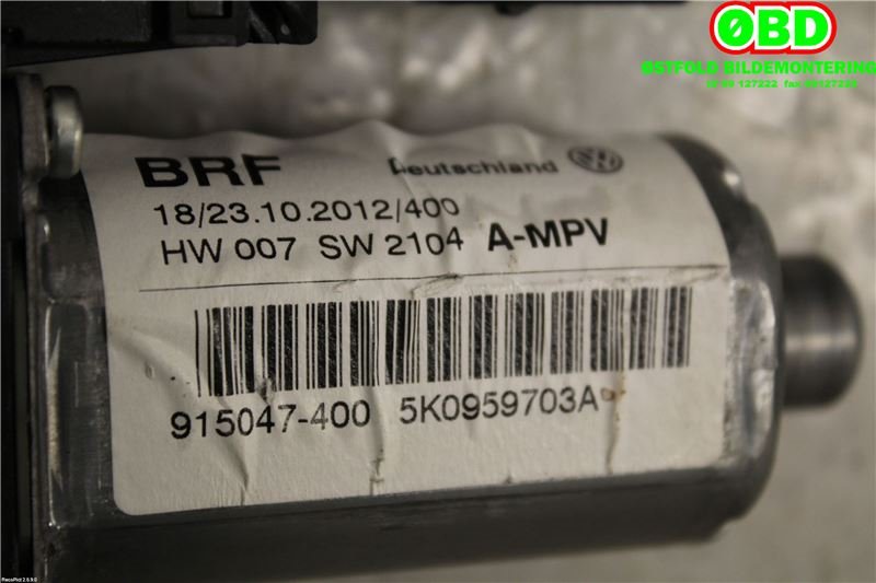 Ruteheis venstre bak til VW Touran 2010-2015 (Type I, Fase 3)  (VOLKSWAGEN|5K0 959 703 A||5K0959703A)