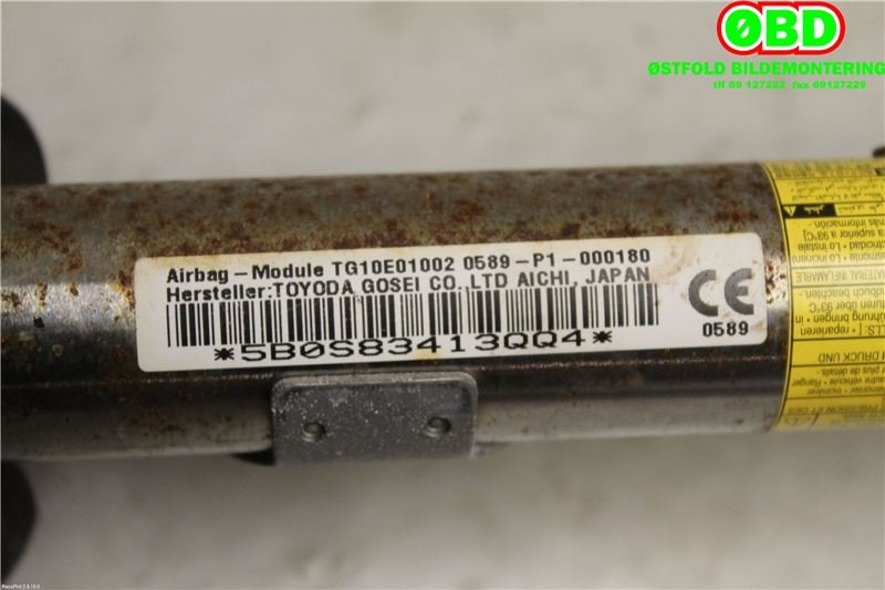 Airbag gardin venstre til Toyota Prius +7 2012-2020 (Type III) (stasjonsvogn) (stasjonsvogn) (TOYOTA|6218047030|)