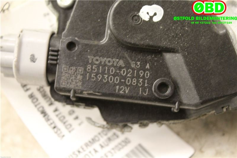 Viskermotor frontrute til Toyota Auris 2007-2010 (Type I, Fase 1)  (TOYOTA|8511002190|1593000831)