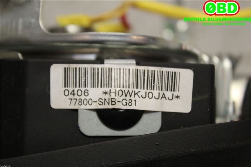 Airbag rattpute til Honda Civic 2006-2011 (Type VIII)  (HONDA|77810SNBG80ZA||77800SNBG81)