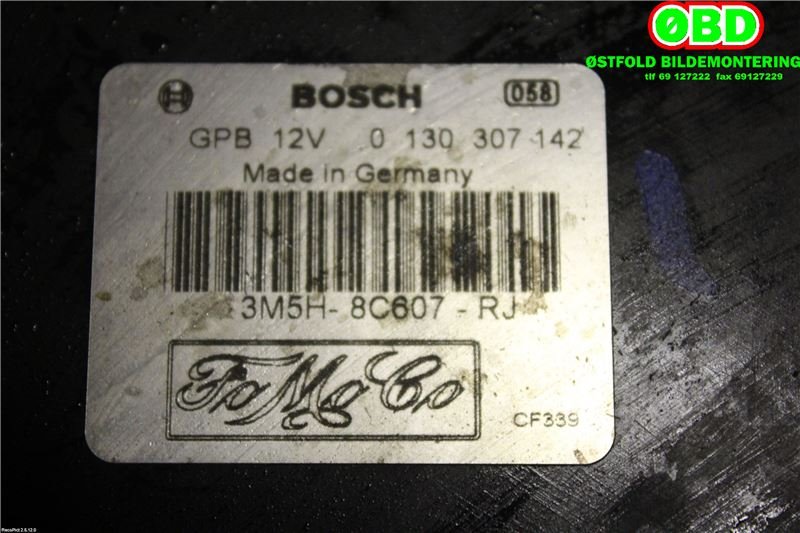 Kjølevifte til Ford Focus 2008-2010 (Type II, Fase 2)  (FORD|1530980||3M5H8C607RJ)